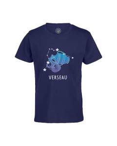 T-shirt Enfant Bleu Verseau Signe Astrologie Prevision Stellaire Céleste Solaire Sideral Etoile