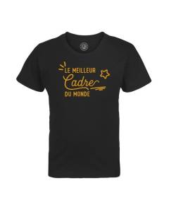 T-shirt Enfant Noir Le Meilleur Cadre du Monde Collègue Entreprise Chef
