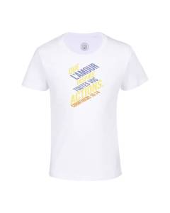 T-shirt Enfant Blanc Que L'amour Inspire Toutes Vos Actions Corinthiens Bible Verset Citation Religion Spiritualité