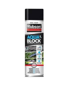 Revêtement d'étanchéité Aquablock Spray 300ml Noir - Rubson - Colmate les fuites et fissures