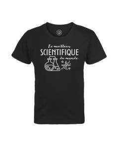 T-shirt Enfant Noir Le Meilleur Scientifique du Monde Science Physique Mathématique Biologie Einstein
