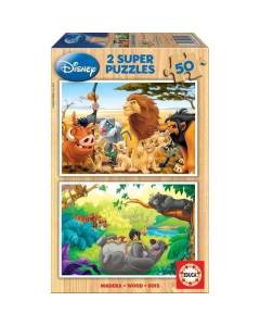 Puzzle en bois Disney - Educa - Animaux - 50 pièces - Pour enfants dès la naissance