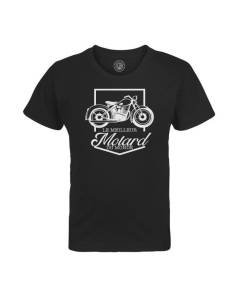 T-shirt Enfant Noir Le Meilleur Motard du Monde Mecanique Moto Cafe Racer Big Bike