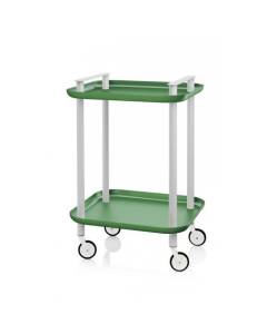 Table roulante DELICA.2, gris-couleurs Vert