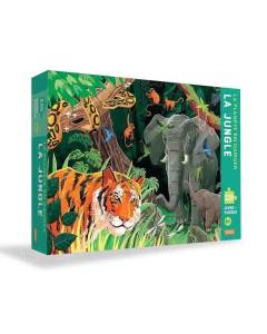 Puzzle 220 pièces et livre La planète en danger - Jungle - Marque Sassi - Mixte - A partir de 7 ans