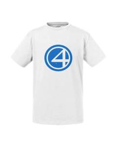 T-shirt Enfant Blanc Les 4 Fantastiques Super Héros BD Film Geek