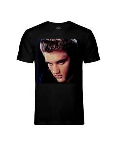 T-shirt Homme Col Rond Noir Elvis Presley Chanteur Photo de Star Célébrité Vieille Musique Original 5