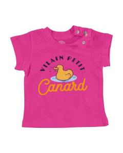 T-shirt Bébé Manche Courte Rose Vilain Petit Canard Enfant Expression