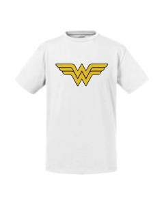 T-shirt Enfant Blanc Wonder Woman Super Héros BD Film Geek