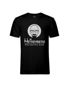 T-shirt Homme Col Rond Noir Heisenberg - Breaking Bad Parodie Film Series Marque