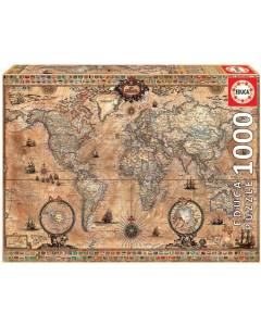 Puzzle - EDUCA - Mappe monde - 1000 pièces - Adulte - Voyage et cartes
