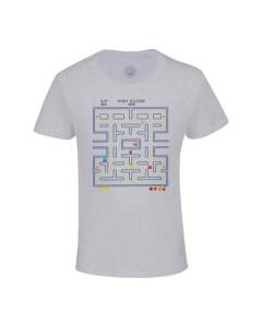 T-shirt Enfant Gris Niveau Jeux Video Retro 8 bits Arcade Video Game Retro Gaming