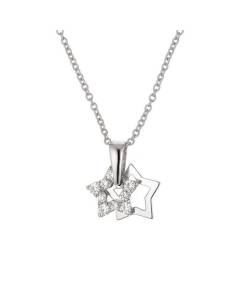 LOVA LOLA VAN DER KEEN - Collier Star - Joaillerie Prestige - Diamant de Synthèse - Argent Massif 925 Millièmes - Bijou Femme