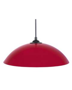 TOSEL Suspension 1 lumière - luminaire intérieur - acier rouge - Style inspiration nordique - H68cm L29,5cm P29,5cm