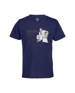 T-shirt Enfant Bleu Le Premier Savoir Est Le Savoir De Mon Ignorance Socrates Citation Philosophe