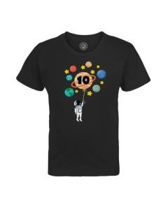 T-shirt Enfant Noir Astronaute 10 ans Celebration Celebration Anniversaire Celebration Espace Planete Galaxie