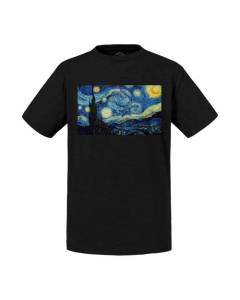 T-shirt Enfant Noir Van Gogh Nuit Etoilees Peinture Post-Impressionnisme