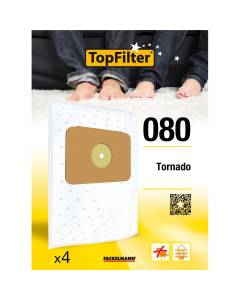Lot de 4 sacs aspirateur Tornado TopFilter Premium ref. 64080