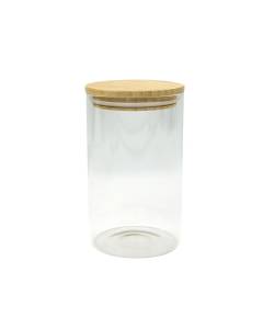 Boîte de conservation en verre 1,15L avec couvercle en Bambou Fackelmann Eco Friendly ref. 684280