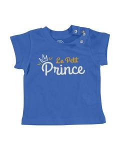 T-shirt Bébé Manche Courte Bleu Le Petit Prince St Exupery Mignon Enfant