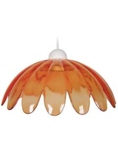 TOSEL Suspension 1   - luminaire intérieur - verre orange - Style charme - H80cm L35cm P35cm