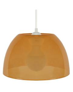 TOSEL Suspension 1 lumière - luminaire intérieur - plastique ambre - Style pop color - H70cm L25cm P25cm