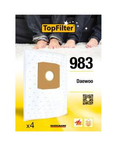 Lot de 4 sacs aspirateur pour Daewoo TopFilter Premium ref. 64983