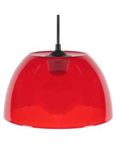 TOSEL Suspension 1 lumière - luminaire intérieur - plastique rouge - Style pop color - H70cm L25cm P25cm