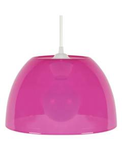 TOSEL Suspension 1 lumière - luminaire intérieur - plastique rose - Style pop color - H70cm L25cm P25cm