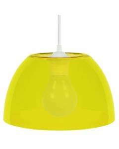 TOSEL Suspension 1 lumière - luminaire intérieur - plastique jaune   - Style pop color - H70cm L25cm P25cm