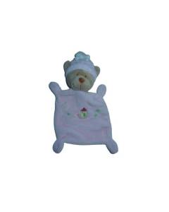 Doudou ours plat rose Nicotoy