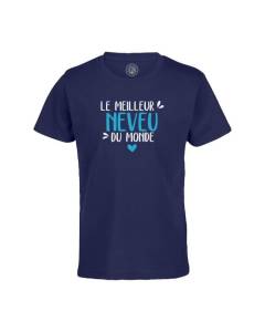 T-shirt Enfant Bleu Le Meilleur Neveu du Monde Famille Idée Cadeau