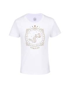 T-shirt Enfant Blanc Verseau Cartomancie Signe Astrologie Zodiaque Astres Constellation Tarot