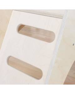 Toboggan d'intérieur en bois blanc pour enfant de 3 à 8 ans - 80 x 64 x 172 cm