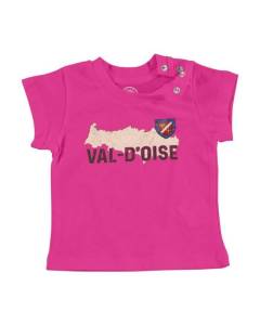 T-shirt Bébé Manche Courte Rose Val d'Oise 95 Departement Pontoise Ile de France