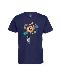 T-shirt Enfant Bleu Astronaute 6 ans Celebration Celebration Anniversaire Celebration Espace Planete Galaxie