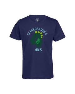 T-shirt Enfant Bleu Ce Dinosaure À 4 Ans Anniversaire Celebration Enfant Cadeau