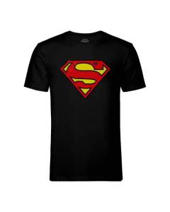 T-shirt Homme Col Rond Noir Superman Super Héros BD Film Geek