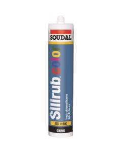 Silirub Color - Mastic silicone neutre - Soudal - Cartouche de 310 ml RAL 7011