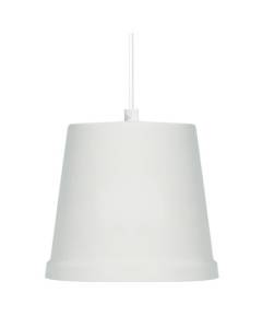 TOSEL Suspension 1 lumière - luminaire intérieur - acier blanc ivoire - Style inspiration nordique - H74cm L15cm P15cm