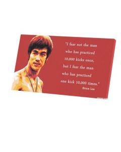 Tableau Décoratif  Affiche de motivation / I fear Not The Man / Bruce Lee (71 cm x 40 cm)