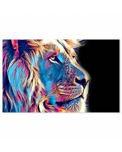 Tableau Lion profil wall - 80x50cm - made in France
