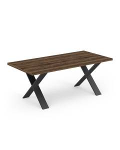 Table à manger MONACO - Décor bois oak et noir - L180 x P90 x H74.8 cm - DEMEYERE