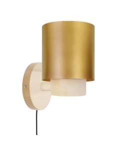 TOSEL Applique 1 lumière - luminaire intérieur - acier or - Style inspiration nordique - H19,5cm L13,5cm P16,5cm