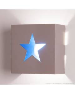 TOSEL Applique 1 lumière - luminaire intérieur - acier bleu - Style enfant - H10,5cm L20cm P20cm