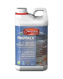 Prepdeck - Décapant - Nettoyant pour bois extérieurs - Owatrol Pro - 1 L