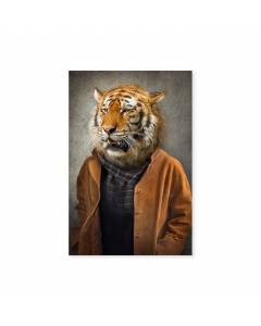 Tableau Portrait de tigre habillé - 50x80cm - made in France