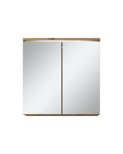 Meuble à miroir Toledo Wotan 60x59 cm - Marron - Armoire de rangement pour salle de bains