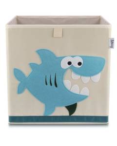 Boîte de rangement "requin" sur fond clair , compatible avec l'étagère IKEA KALLAX Lifeney 833367