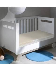 Matelas bébé déhoussable - MINEA - Mousse Haute Densité - Blanc - 70x140 cm - Anti-acarien